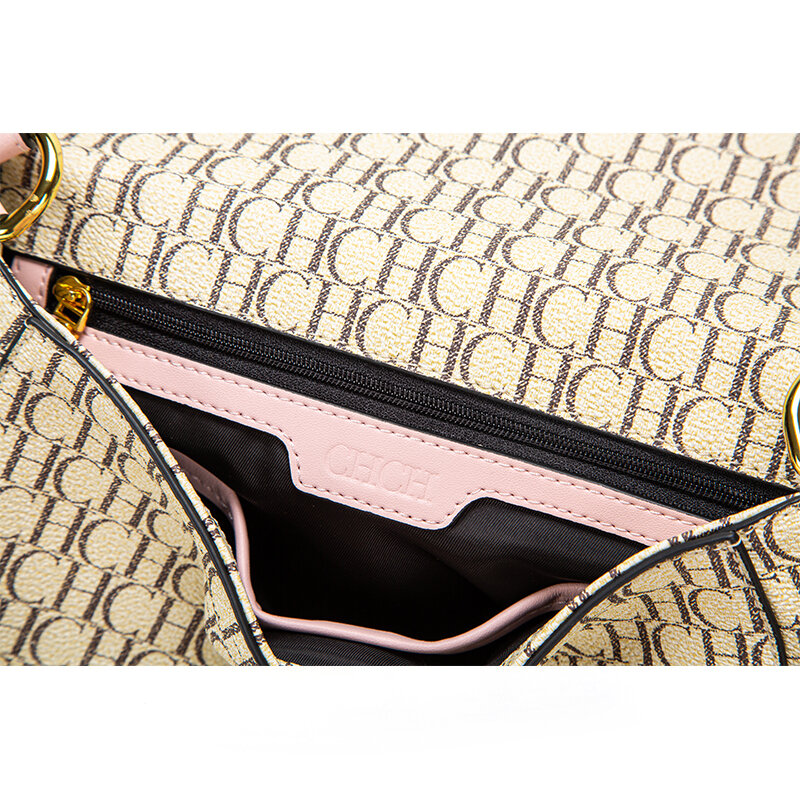CHCH Top Quality Luxury Shopping Bag Retro Casual Lady Underarm Handbag Pattern Shoulder Bag Purses Female Print Totes Bags