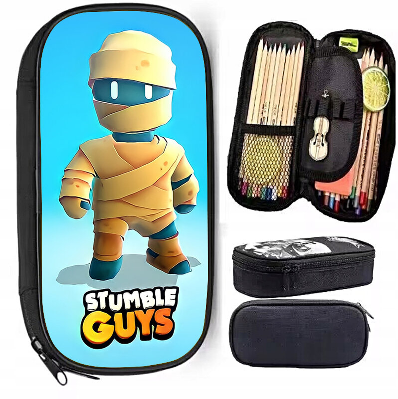 Stumble Guys Kids Supplies-bolsas de almacenamiento Harajuku para lápices, para adolescentes, niños, niñas, Stumble Guys, bolsas de cosméticos para niños