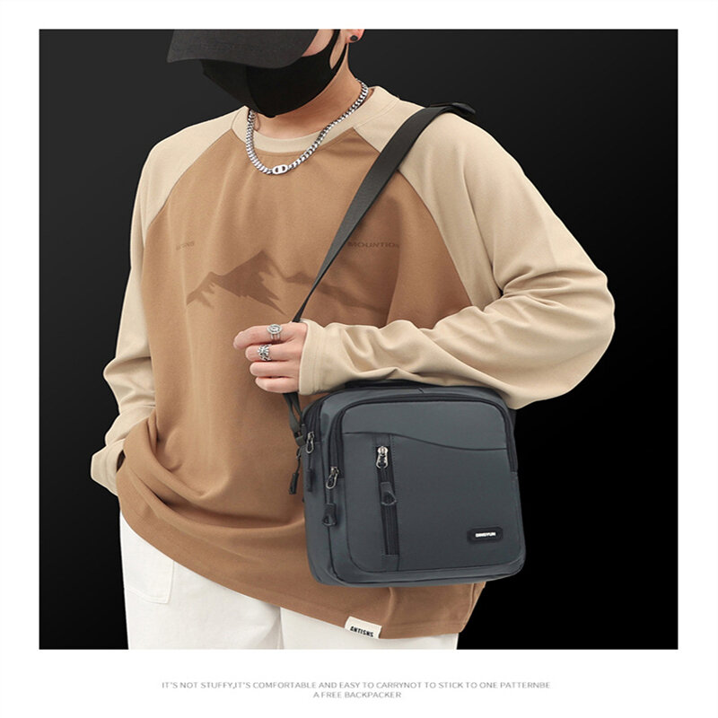 Bolsa de Ombro dos homens Moda Casual Oxford Man Messenger Bag Elegante Design Leve Homens Crossbody Shoulder Bag