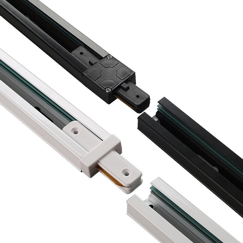 0.5M 1M LED Track Light Rail Black White Aluminum 2-wire System Track Light Universal Track I L T + Rail Joint for Spotlight
