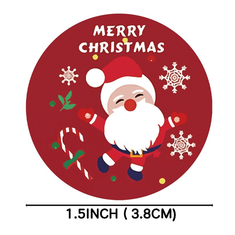 500 sztuk wesołych naklejki świąteczne motyw świąteczny pieczęć samoprzylepne etykiety dla DIY opakowanie na prezent koperta papiernicze wystrój