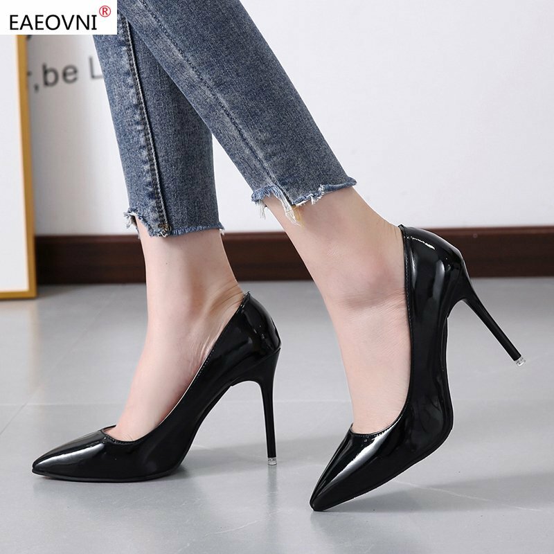 44 Plus Size Women Shoes Sexy 10.5cm High Heels 2022 New Party Formal Dress Ladies Shoes Fashion High Heel Women's Single Shoes