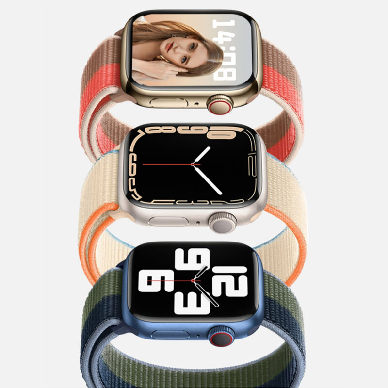 Correa de nailon para Apple Watch 7, correa de 45mm/41mm, 42mm/38mm, iWatch Serie 5 4 SE 6, 44mm, 40mm