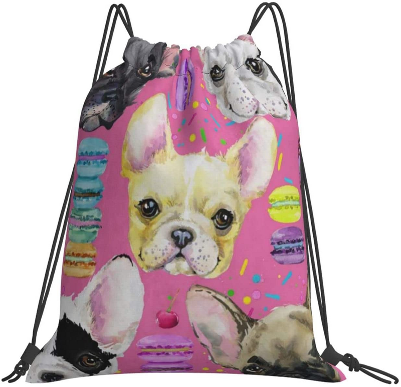 Bulldog francese Unisex Home Gym Bag Bag Sport zaino con coulisse borsa per palestra Shopping Sport Yoga