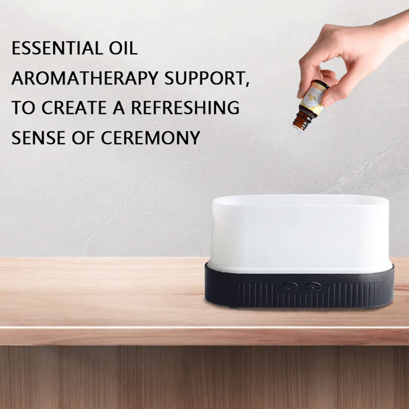 Essential Oil Diffuser Simulation Flame USB Ultrasonic Humidifier Home Office Air Humidifier Aromatherapy Flame Lamp Difusor