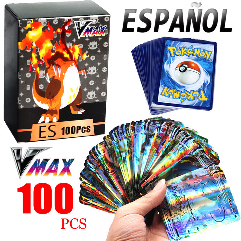 V Allenatore cartoline ufficiali con carte da battaglia Basic in spagnolo C3954 Vmax Carte da collezione Energia speciale Fase 