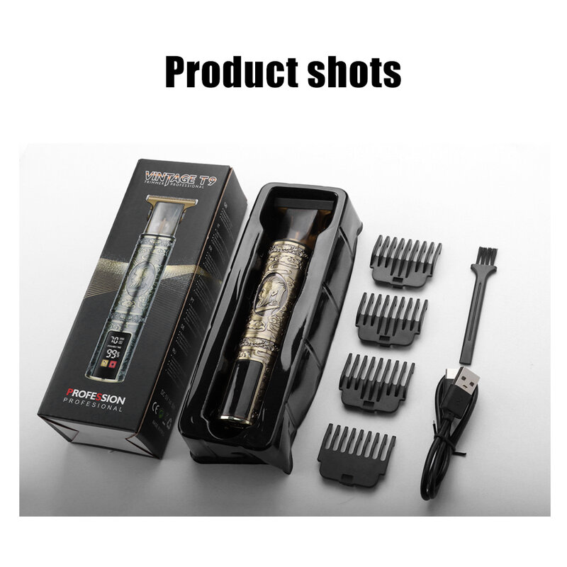 Rasoir électrique vintage T9 pour hommes, machine à couper les cheveux, tondeuse à cheveux, tondeuse à barbe professionnelle, livraison directe