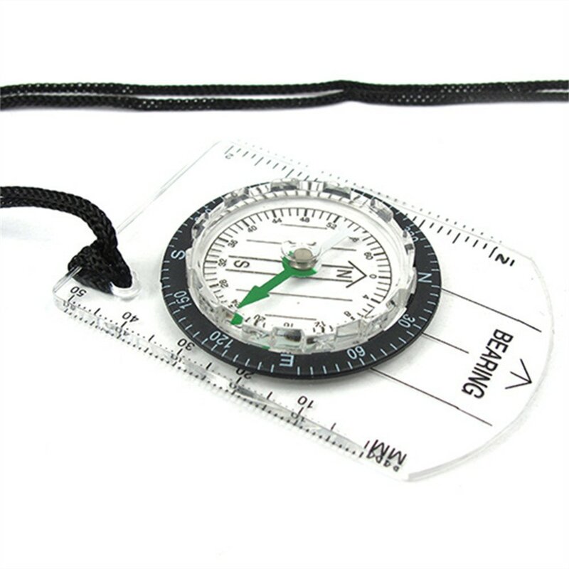 Multifunction Ruler Compass Outdoor Map Scale Camping Hiking Survival Compass Portable Compass Navigation For Outdoor Activities