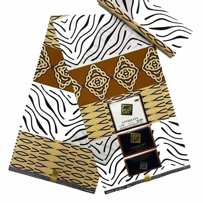 Cera africana imprime tecido de cera real cera ancara tecido de alta qualidade 6 quintal tecido africano para costura vestido