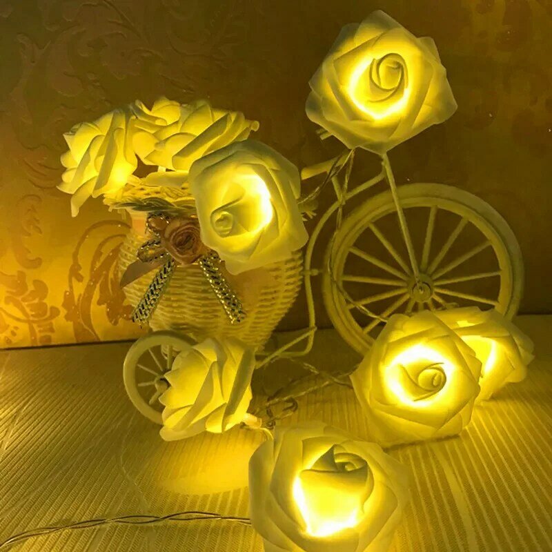 Guirlande lumineuse à 10 led avec piles AA, 1.5M, pour noël, nouvel an, mariage, décoration florale