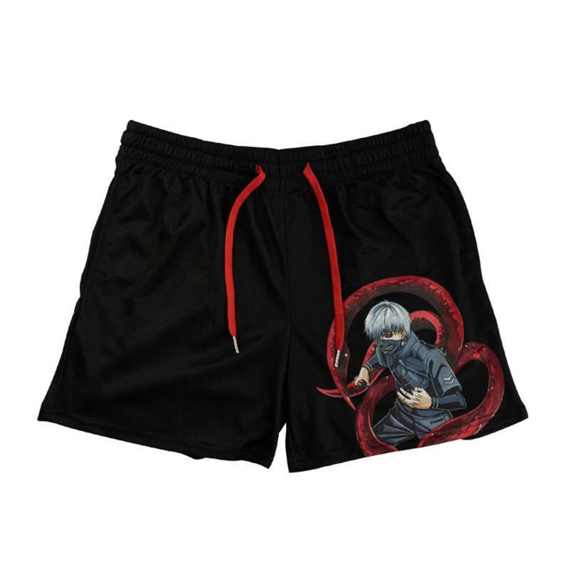 Pantalones cortos con estampado de Anime japonés para hombre, Shorts holgados informales para la playa, entrenamiento, trotar, gimnasio, 6XL