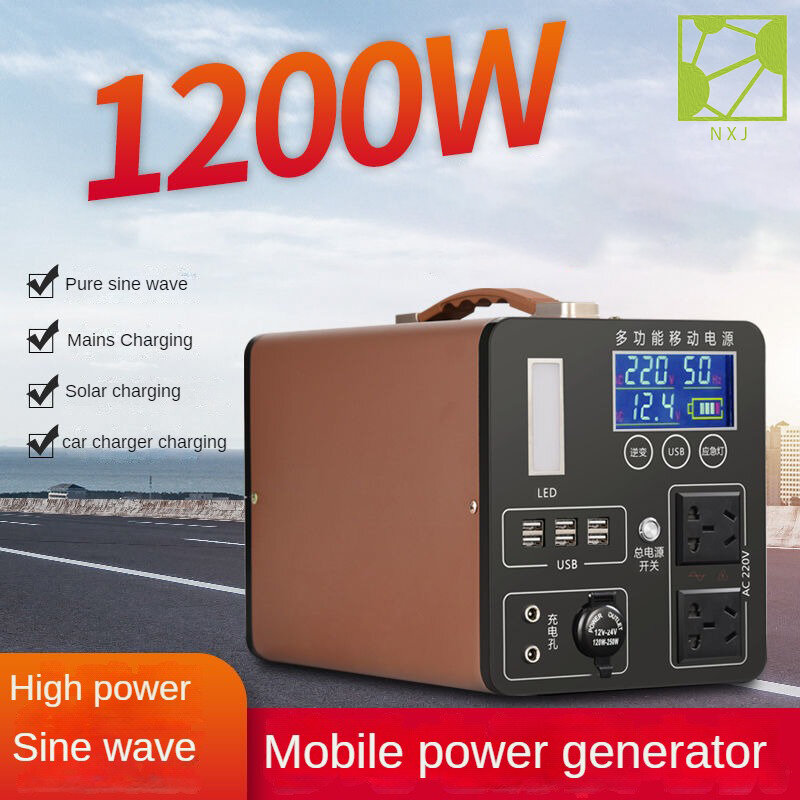 200000mAH 680W 220V Portable Power Station Power Bank Pure Sine Wave Battery LiFePO4 Solar Generator for Refrigerator Laptops