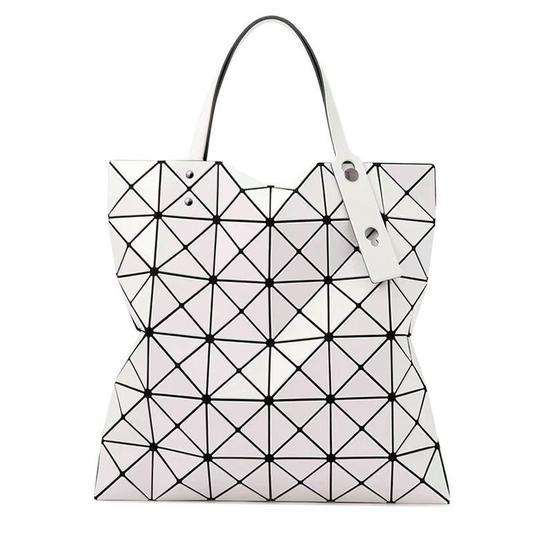 New Luminous Bag Women Geometry Diamond Tote Folding Shoulder  Bags Laser Plain Folding Handbags Hologram Female Purse