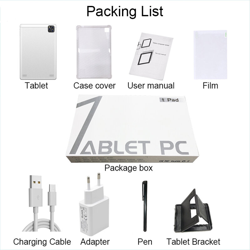 Tablet Pad Pro de 10,1 pulgadas, 8GB de RAM, 256GB de ROM, tableta de 10 núcleos, Android 10,0, llamada Dual, GPS, Bluetooth, Google Play