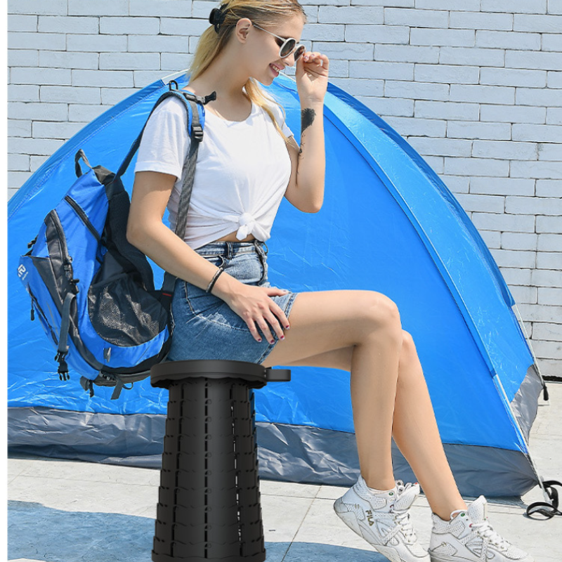 Chaise de plage pliable, sac à dos, tabouret télescopique Portable, tabouret de pêche réglable, chaise de plage pliable