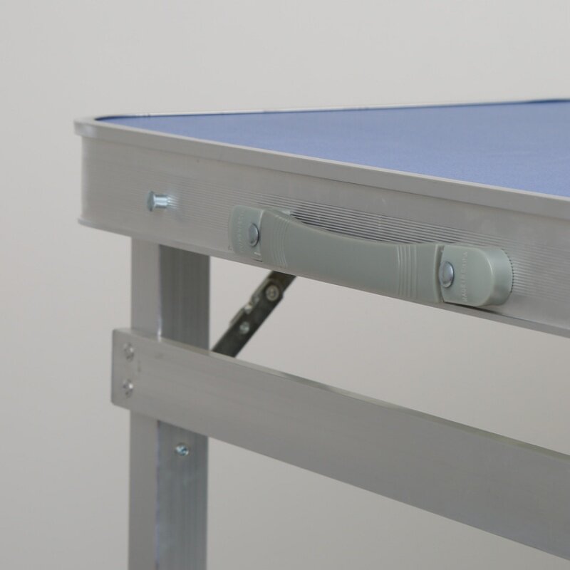 Aluminium Aloi Lipat Meja dan Kursi untuk Penggunaan Di Rumah Luar Ruangan Portabel Piknik Barbekyu Meja Pasar Malam Kios Iklan Tab