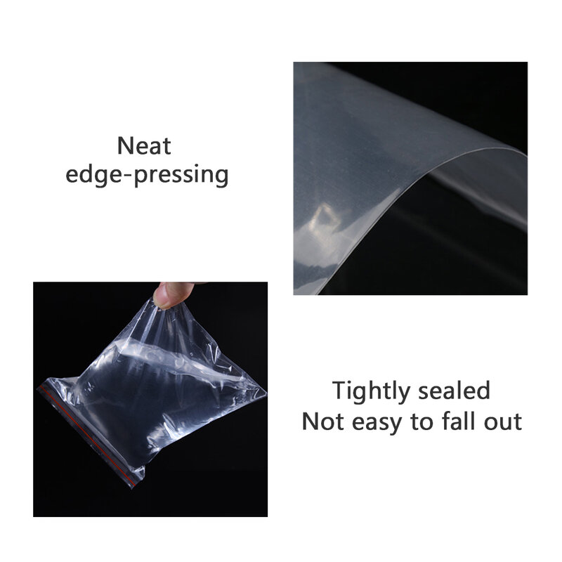 100Pcs/Lot Clear Stand Up Pouch Plastic Zip Lock Bags Zipper Transparent Fruit Snack Self Seal Food Storage Package packaging