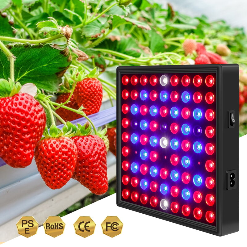 LED สแควร์พืชเติมแสงเรือนกระจก50W/80W Full Spectrum 81/169ในร่มแสง Growth Light