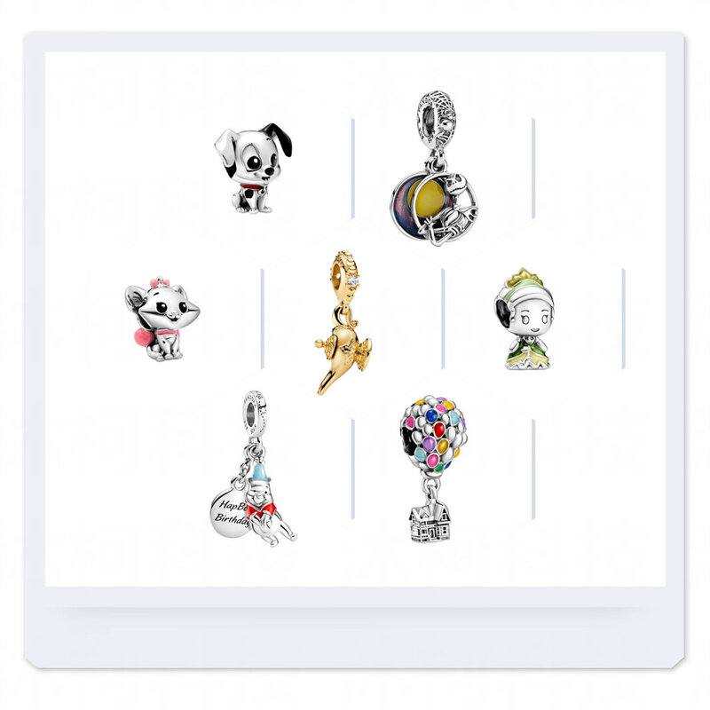 Pandora Pesona Baru Perak Murni 925 Asliales Perhiasan Pandora Seri Disney Cocok Gelang Manik-manik Tiana Dinding Melati Grosir