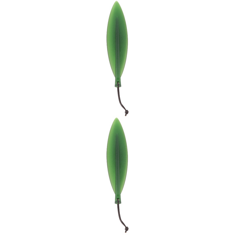 유럽 스타일 빈티지 Salix 잎 편지 오프너 수채화 실용적인 플라스틱 종이 커터 (녹색), 2 피스