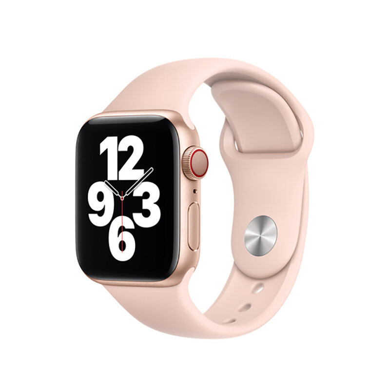Correa de silicona para apple watch 7, 44mm, 45mm, 38mm, 42mm, pulsera de goma para iwatch serie 6 5 4 3 Se 40/41mm