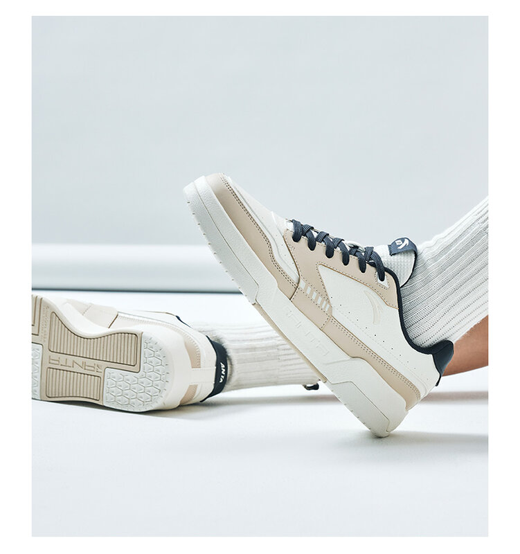 Anta Board-Petites chaussures de sport blanches pour hommes, Chaussures décontractées, Lotion Board, Automne, Nouveau, 2023