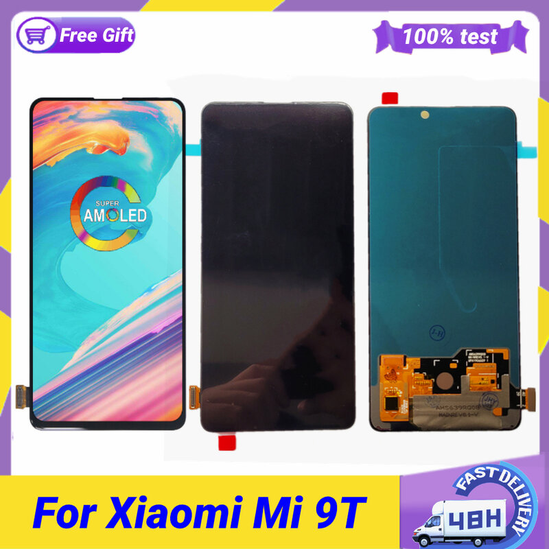 Amoled LCD สำหรับ Mi 9T LCD สำหรับ Xiaomi Mi 9T Pro Mi9T จอแสดงผล Lcd Touch Screen Digitizer Assembly สำหรับ Redmi K20 Pro RedmiK20หน้าจอ