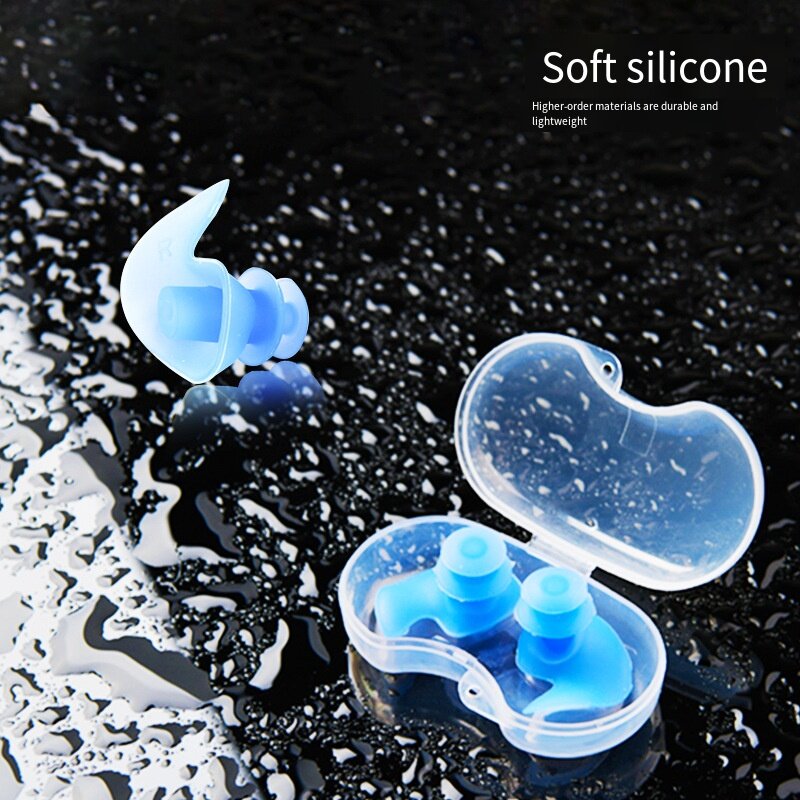 Durable Earplugs Classic Delicate Texture 1 Pair Waterproof Soft Earplugs Silicone Portable Ear Plugs Swimming Accessories