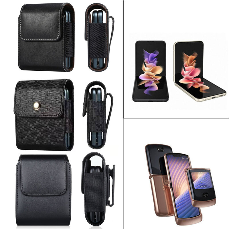 Mode Für Samsung Galaxy Z Flip 3 5G Telefon Tasche Für Galaxy Z Flip Fall Ledertasche Tasche Für motorola Razr 5g Fall Tasche Tasche