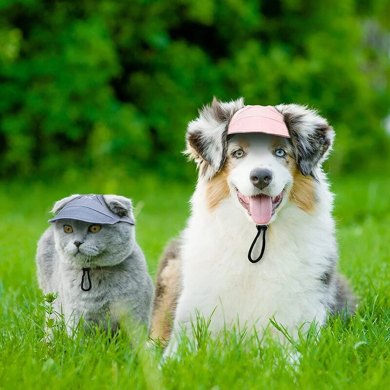 Dog Cap Adjustable Puppy Baseball Hat With Ear Holes Outdoor Sports Pet Sunhat Chihuahua French Bulldog Visor Hat Pet Supplies