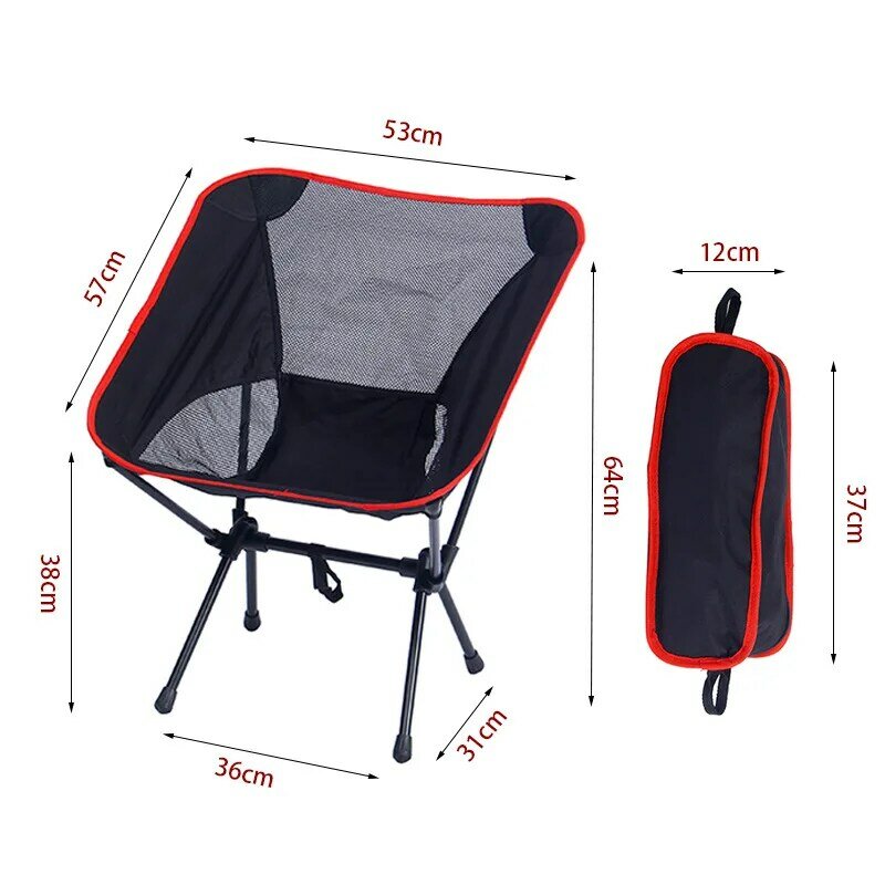 Chaise pliante Portable en forme de lune, siège de plage, de Camping, de pique-nique, tabouret de pêche, décontracté