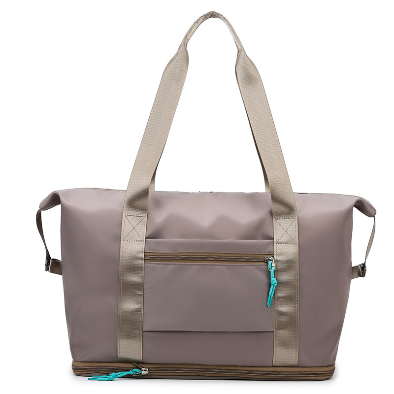 YILIAN-bolsa de viaje de gran capacidad para mujer, bolsa de fitness ligera, impermeable, de almacenamiento, bolsa de equipaje portátil a cuadros