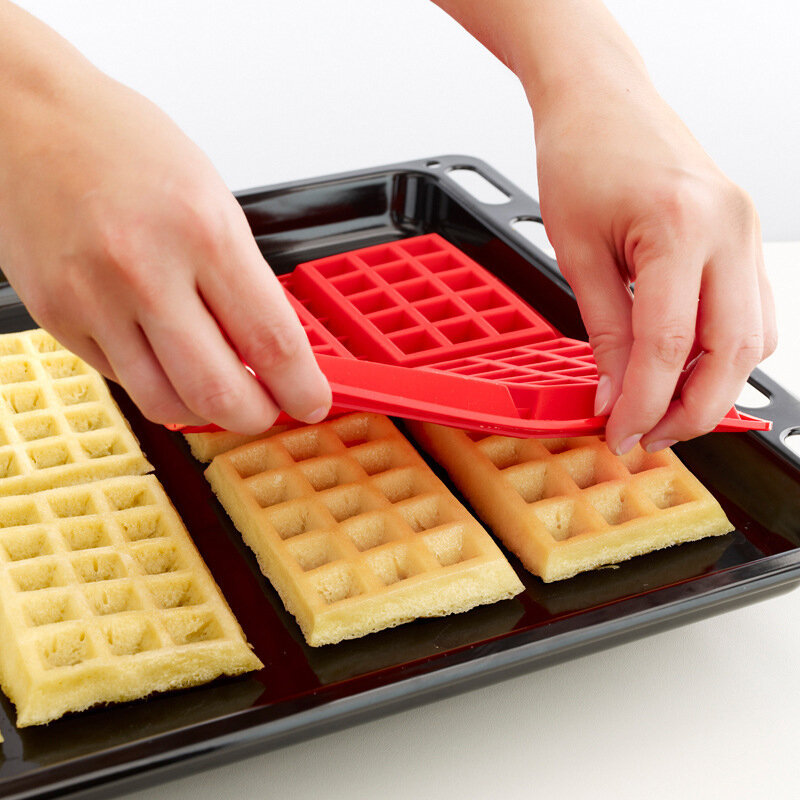 Diy molde de waffle não-vara silicone bolo moldes fabricantes de cozinha silicone forma do coração waffle bakeware cozinha ferramenta do agregado familiar
