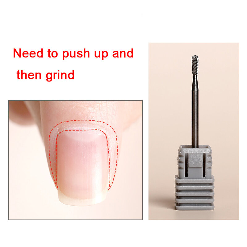 3PCS Carbide Tungsten Cuticle Pedicure Nail Drill Bits For Electric Nail Manicure Machine Milling Cutters Bit nail drill bit set