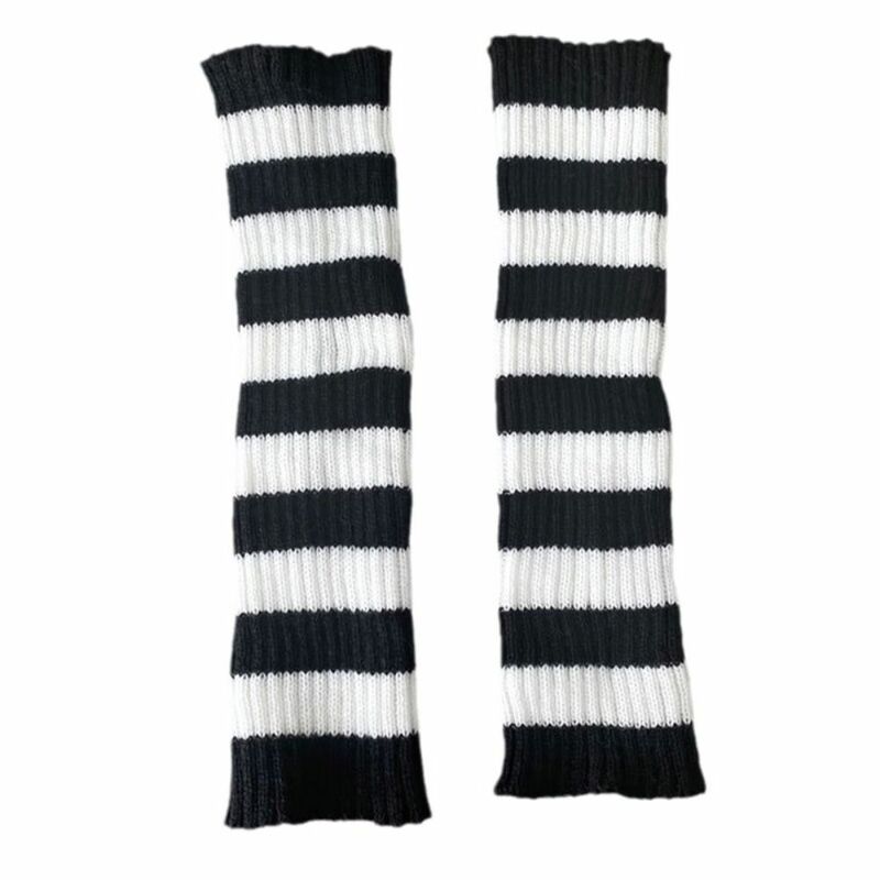 Sweet Cute Fluffy Leg Covers Simple Casual Foot Warm Socks Creative Ruffles Stripe scaldamuscoli per scaldamuscoli