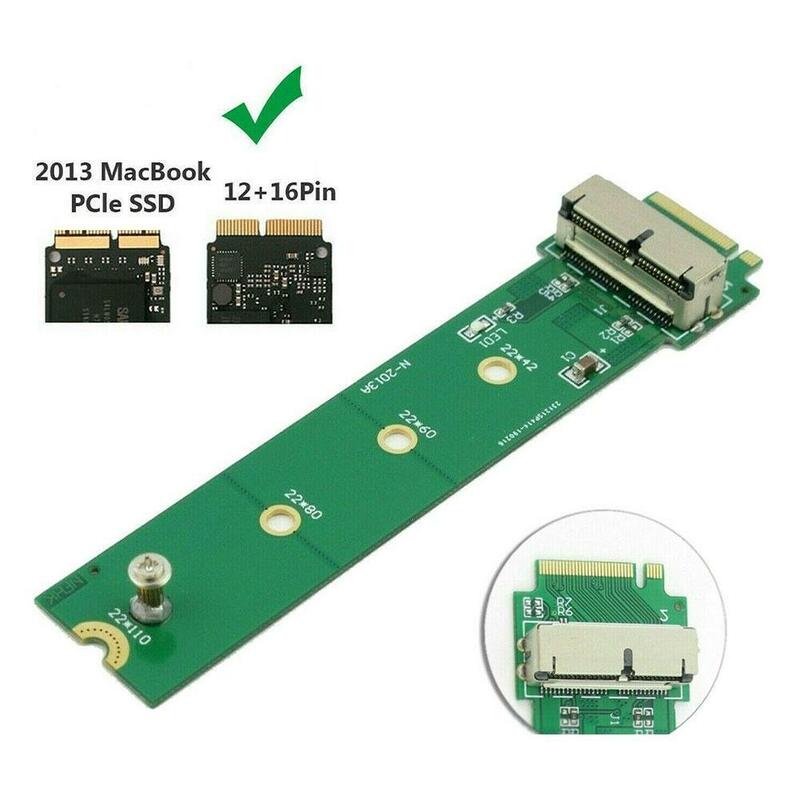 Untuk MacBook Air Pro, kualitas tinggi 12 + 16 pin SSD Ke untuk komputer PC PCI-e kartu adaptor M.2 kunci M (NGFF) Aksesori Converte H9Z4