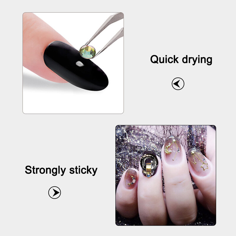 3g rápido-seco cola adesiva cola jóias cola para manicure da arte do prego lb 3 pçs ferramentas acrílico cola do prego moldes de silicone