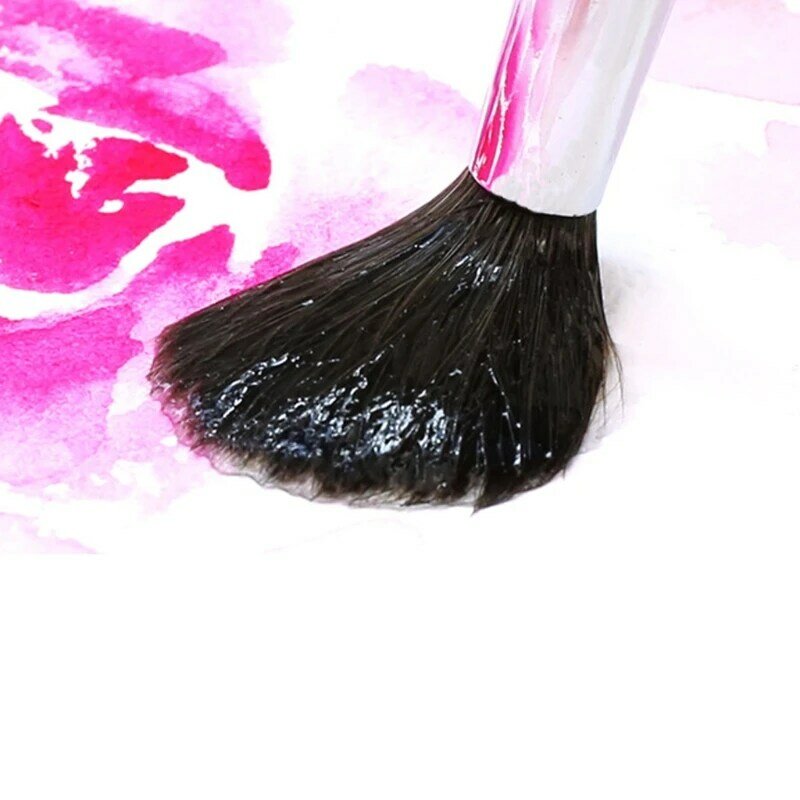 7 pçs completa aquarela forro escovas conjunto com suporte de escova portátil caso apto para unhas rosto óleo acrílico stencil pintura