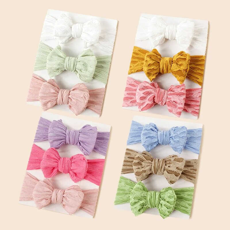 3Pcs/Lot New Baby Bows Headbands for Baby Girl Knit Headbands Twist Cable Soft Knot Turban Kids Headwear Baby Accessories