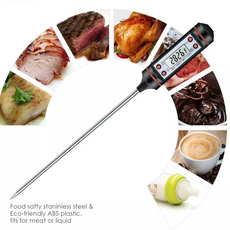 2022New Kitchen Digital BBQ Food Thermometer Meat Cake Candy Fry Grill Dinning Household Cooking Thermometer Gauge Oven Thermome