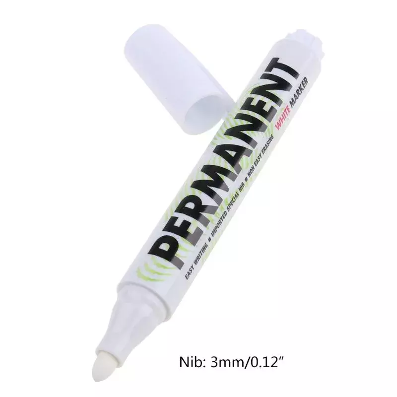 White Marker Pen Paint Oil Car Tire Marker Pen Waterproof Paint Graffiti Pen X6HB