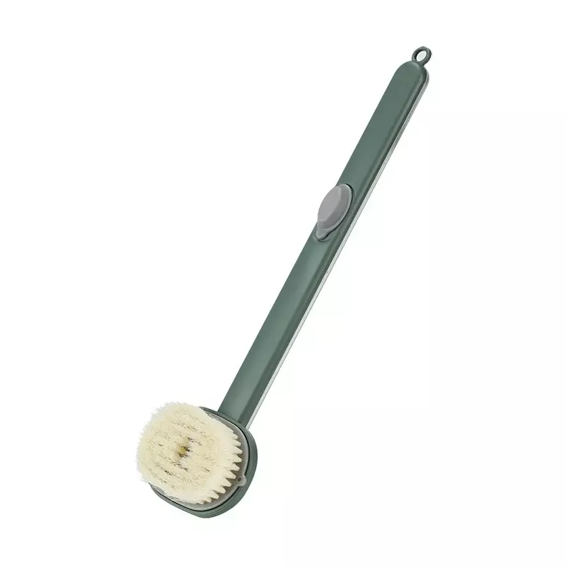 Cepillo de limpieza de ducha con mango largo para masaje de la piel, cepillo de cerdas suaves para baño, limpieza corporal, herramienta de cepillado en seco