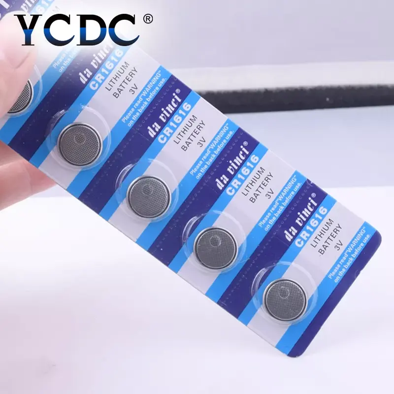 Кнопочная батарея YCDC, 15 шт., литиевые элементы питания CR1616, 3 в, DL1616, LM1616, CR 1616, электронные часы для автомобильных ключей, пульт дистанционного...