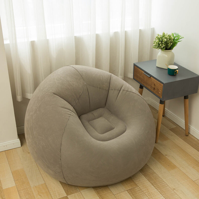 Sofa Malas Besar Dapat Ditiup Berkelompok Kursi Lounger Kursi Sofa Kantung Kacang Pouf Puff Sofa untuk Ruang Keluarga Berkemah Perjalanan Backpacking