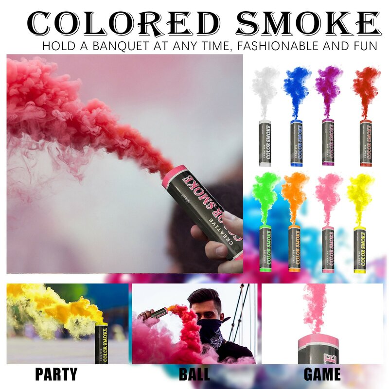 Bomba de pastel de humo colorida, efecto de humo en aerosol, para fiestas, estudio de escenario, utilería de fotografía, luz mágica, fabricante de pastillas de humo antiniebla