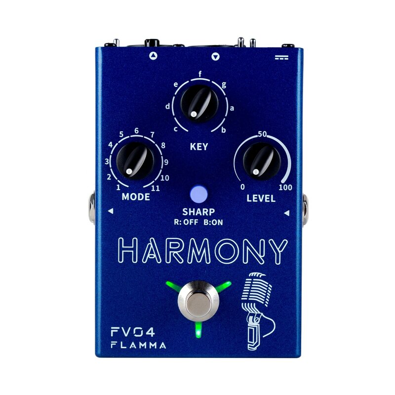 FLAMMA FV04 Prosesor Efek Vokal Harmoni 12 Pitch dengan 11 Mode Harmoni Berbeda 48V Daya Phantom