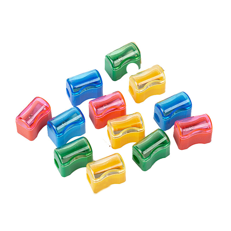 24Pcs ดินสอ Sharpener สำหรับโรงเรียนนักเรียน YL 9029 (สีสุ่ม) 3ปีมาตรฐาน