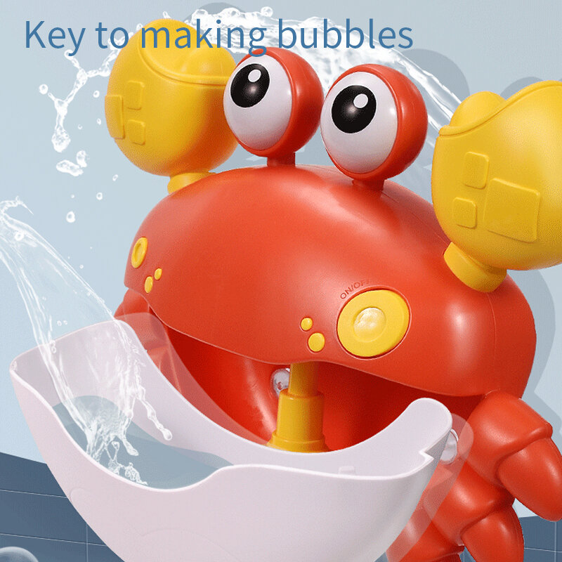 Crianças caranguejo bolha máquina de banho do bebê brinquedo engraçado criança banho fabricante piscina banheira sabão máquina do banheiro brinquedos para crianças