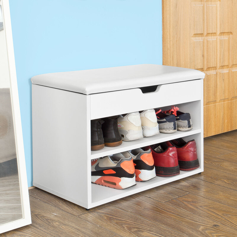 SoBuy 2-ярусная стойка для обуви, шкаф для хранения обуви, скамейка со складным мягким сиденьем, технические характеристики