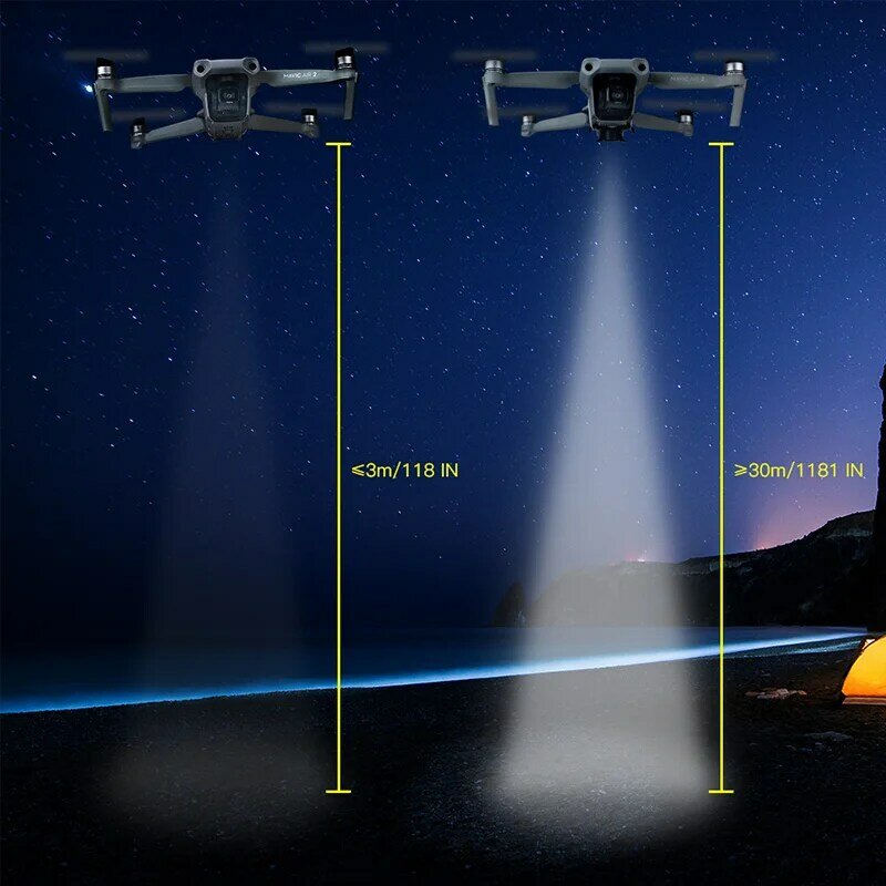 أسفل تمديد ضوء الليل المكثف سطع عاكس الضوء ل DJI Mavic الهواء 2/الهواء 2S ملحقات طائرة بدون طيار